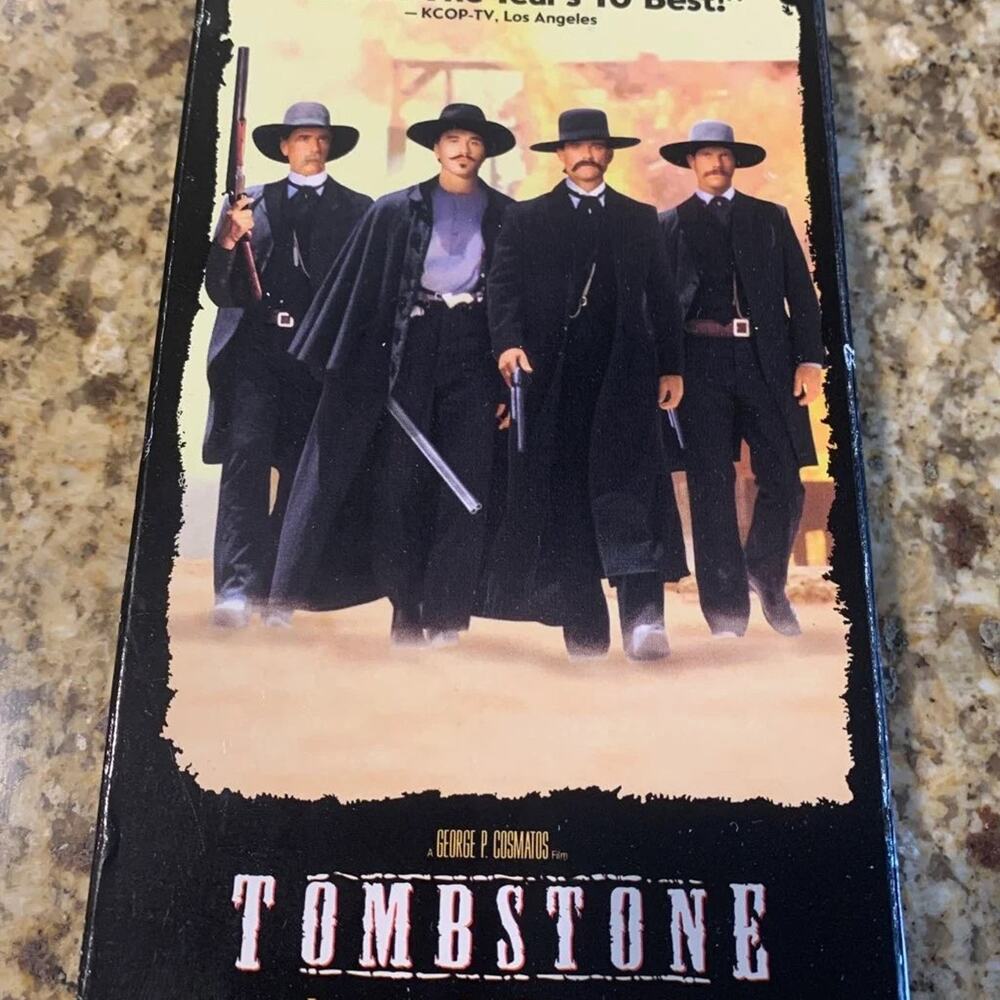 VHS tape Tombstone Kurt Russel Val Kilmer Cowboy Western Movie